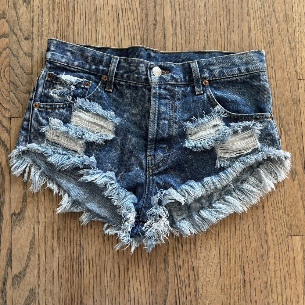 Runway Dreamz Dark Blue Denim Jean Shorts with studs 2016